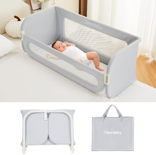 GUUSII HOME Sponda Letto Bambini Pieghevole Sponde Sbarra Letto Matrimoniale Anticaduta Protezione Barriera di sicurezza per Letti Portable Ringhiera Spondinaletto Regolabile in Altezza