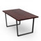 blumfeldt Bearsdon Esstisch – Farbe Walnuss MDF-Tischplatte 160 x 90 cm, Schwarze Tischbeine aus Metall, Industrieller Loft-Stil, Hitze- und Kratzfest, Perfekt für Esszimmer und Küche