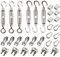 Tendeurs de Cable Corde Acier à Suspension Kit, avec 3mm Tendeur Cable Inox et Accessoires, Idéal pour Fil Etendoir Linge Exterieur, Outdoor Suspension, Kit Fixation Voile D'ombrage, Serre Cable Acier