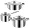 SHEUMNT Stainless Steel pots and Pans Set, 6 PCS Nonstick Induction Kitchen Cookware Set, Works with Induction/Electric and Gas Cooktops, Nonstick, Oven Safe, Camping Cookware