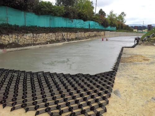 LZMZMQ Gravel Grid Schwerlast-Einfahrtspflasterklinker System Für Wege - Hof/Hinterhof/Wohneinfahrten Wabendurchlässige Gitter, Füllen Erbsenkies/Kies/Sand Flexibilität Falten Kies Geo Gitter(H 5CM/2