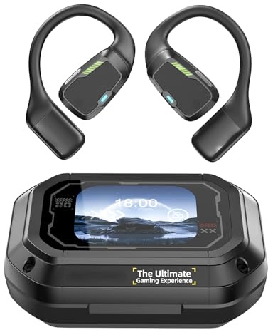 QYGCKJ XP6 AI Language Translation Earbuds Real Time, 4-in-1 Translator Open Earbuds with 5 Translation Modes 135 Language, 40H, Bluetooth 5.4 Headphones Translating Device for Travel Business Leaning