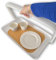 One Handed Safety Tray Plus Non-Slip Mat, Made in UK, Single-Hand Tray with Fold-Down Handle, Lightweight No-Spill Easy Carry Tray, Lap Tray for One Hand, for Shaky Hands or Limited Mobility