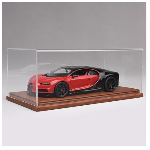 ZHRDWE Modellauto Metall 1:18 Für Bugatti Chiron Sport Edition Metallmodell Spielzeug Super Car Statische Dekoration (Red-C)