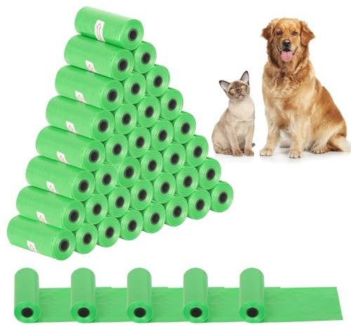 CIOXSOIO 800 Pièces Sac a Crottes Chien, 30x22cm Sac a Caca pour Chien, Solides et Anti-fuite Dog Poop Bags, Portable Sac Dejection Canine pour Intérieurs et Extérieurs, Vert