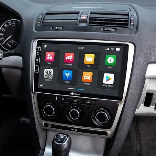 2+32G Doble DIN Autorradio para Skoda Octavia II 2004-2013, 10 Android 14 Touchscreen Car Display Autoradio con Bildschirm Bluetooth GPS Navi WiFi Backup Camera Mirror Link DSP FM/RDS SWC