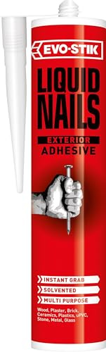 EVO-STIK Liquid Nails Grab Adhesive White - 290ml - Interior & Exterior Use (Pack of 6)