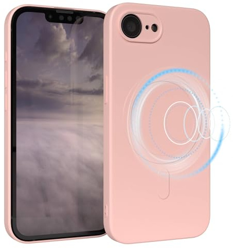 EAZY CASE - Silikonhülle magnetisch für iPhone 17e Hülle Silikon Rosa weich stoßfeste Magnet Handyhülle Schutzhülle mit Kameraschutz Dünn Schutz Cover TPU Bumper in Pastell Altrosa