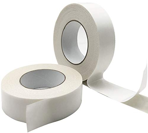 Teppich Klebeband – doppelseitig Teppich Klebeband extra stark schwere Klebeband für Teppiche Mats Pads Läufer auf Griff Hartholz Fliesen Laminat Boden 60 mm x 25 m, 2