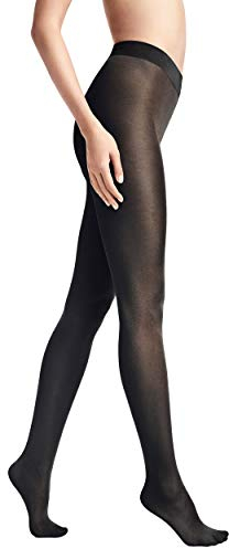 Wolford Damen Transparente Strumpfhose Pure Shimmer 40 Concealer Tigh,40 DEN,Frauen Struempfe,durchsichtig,durchscheinend,schimmernd,black,L (Large)