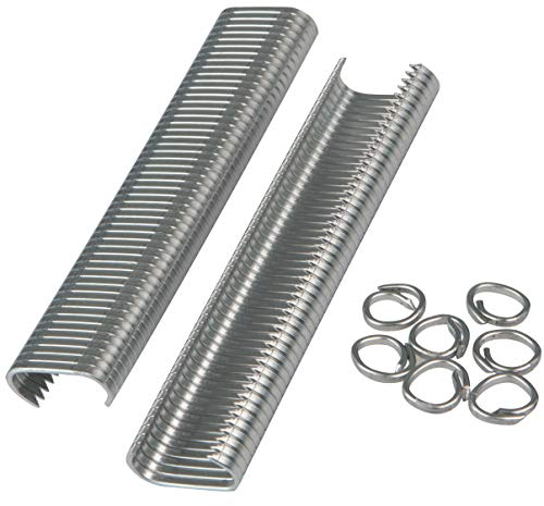 Windhager Drahtringe C-Form, geeignet für Zaunringzangen, zum Verbinden vom Gittern und Geflechten aller Art, 1000 Stück, 6 - 10mm, verzinkt, 06214