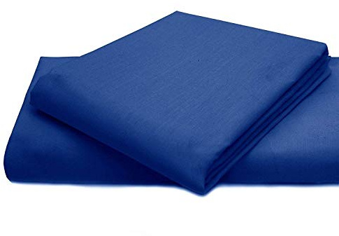 AmigoZone Cotton Percale Easy Care Polycotton Flat Sheet (Royal, King)