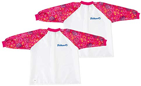 Pelikan Malschürze mit Klettverschluss (ohne Zubehör, 2er Pack/Rot)