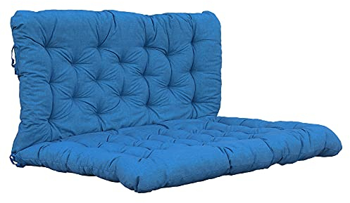 Palettenauflage Palettenkissen inkl. Rückenteil Sitz/120x80, Rücken 120x60 hellblau