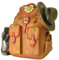 Dragimex Wanderrucksack-Spardose, Spardose, Braun, Dunkelgrün, Naturliebhaber, Wanderer, Unisex