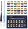 OFUN Glass Dip Pen Set, Crystal Ink Pen Set with 2 Glass Pens, 12 Colorful Inks，Pen Holder and Cleansing Cup, Dip Pens for Art, Writing, Drawing, Signatures, Gift for Kids and Artist