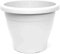 Acan Tradineur - Maceta de plástico Redonda para Plantas y Flores Mediterránea con Orificios Inferiores. Recipiente, macetero para jardín Exterior e Interior del hogar - Color Blanco - 30 cm