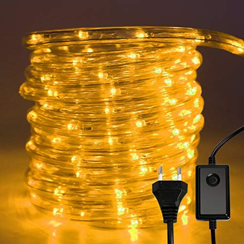 Einfeben 50M Warmweiß Lichterschlauch Aussen Innen, LED Schlauch Außen Lichtschlauch mit Timer und 8 Modi, Lichterkette für Garten Party Hochzeit Weihnachten Deko, 1200 LEDs