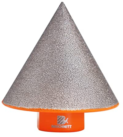 fraise diamant carrelage 50mm – BRSCHNITT mèche de chanfrein diamantée foret biseauté pour façonner l'élargissement, nettoyer les trous existants de granit, marbre et porcelaine