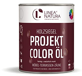 LINEA NATURA® Projekt Color Öl | Hartöl Color | Holz Pflegeöl farbig (1L, Wildeiche grau)