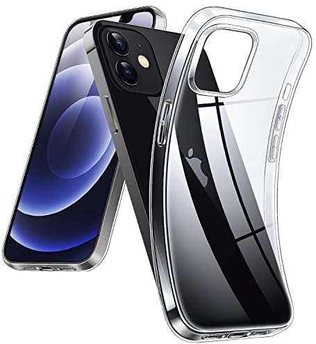 DOSMUNG Klar Hülle für iPhone 12 Mini (5,4), Flexible Minimalistische Silikonhülle Weiche Case Stoßfeste Kratzfestigkeit Handyhülle für iPhone 12 Mini, Durchsichtig