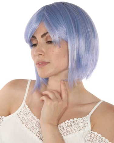 Prettyland Damen hell-Violett Damen Kurze Manga Anime Perücke Bob Glatte Alltag Hotaru Shidare Izuna Hatsuse Cosplay Wig C1422