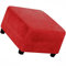 ZZDZW Samt Ottomane Schonbezug Hockerbezug, Hocker Hussen für Quadratische Fußhocker, Stretch Bezug Ottomane Abdeckung Überzug Hocker Protector Waschbar Hockerabdeckung (Color : Rot, Size : 62-76cm)