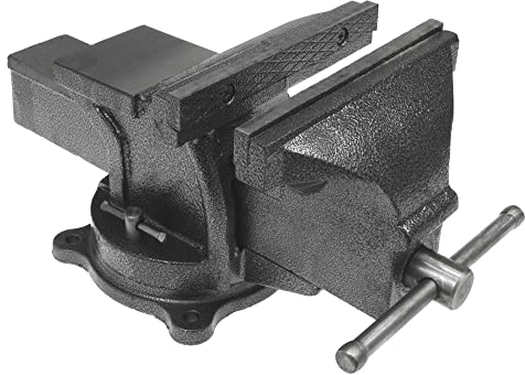 Rexxer | Tischschraubstock | Schlosserschraubstock | Am Tisch befestigt | Stall | Gusseisen | Langlebige Konstruktion | Schwarzer Lack