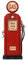 Moritz Tirelire décorative en tôle - En forme de pompe à essence - Rouge - Modèle de voiture - Rétro - Objet de collection - Vintage - Nostalgie - Style antique