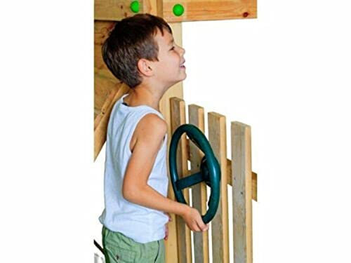 HAPPY PLAYGROUNDS CAR STEERING PLASTIC WHEEL TOY FOR KIDS CLIMBING FRAME PLAYHOUSE TREE HOUSE WITH MOUNTING KIT DIY PLAYGROUND * (APPLE GREEN)