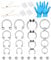 NIUSIMAN 47PCS Septum Piercing Kit Slivery Piercing Ring Surgical Steel Nose Septum Ring 6/8/10/12mm Horseshoe Ring, Piercing Needles for all Piercing, Helix Cartilage Earring Piercing Set