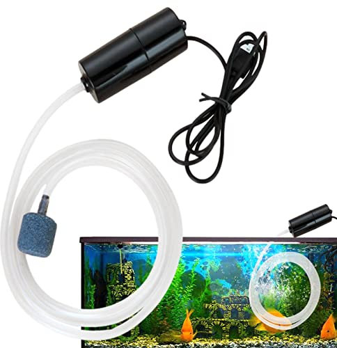 Kasmole Pompa 'Acqua,Pompa sommergibile silenziosa con Rilascio d'Aria Stabile | Pompa per Pesci da 5 V Ricarica Ossigenatore da Pesca USB Soddisfa la Domanda di Ossigeno per la Pesca