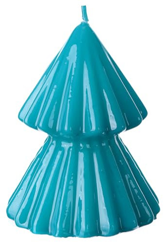 Lackkerze in Baumform, Modell Tokyo, türkis, 12 cm