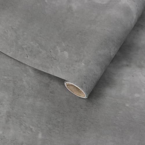 Arthome Scuro Grigio Cemento Carta da Parati Pellicola Adesiva per mobili 40cmx10m Autoadesiva Impermeabile Cemento Decorativo Film vinile per Mobili Studi Uffici Uegozi Ristoranti Piano di lavoro