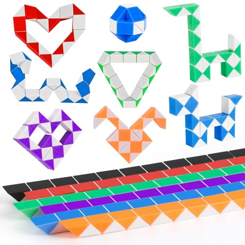Mitgebsel Kindergeburtstag, Banaone 30 Stück 24 Blöcke Mini Magische Schlange, Magic Snake Twisted Wand Puzzle-Serie, Kleine Geschenke für Kinder Give Aways Kindergeburtstag Gastgeschenke
