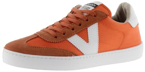 victoria Low-Top Unisex Berlin Ciclista Nylon & Kontrast-Teile & Passende Spaltleder 1126193 für Erwachsene Naranja 37