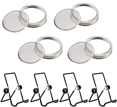 Gotoger Keimdeckel für Keimgläser, Edelstahl, Keimglasdeckel, Keimset für 86 mm große Gläser