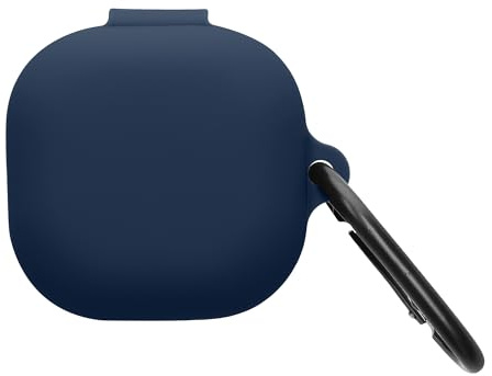 kwmobile Schutzhülle für Samsung Galaxy Buds FE Hülle - TPU Silikon Case für Kopfhörer Ladecase - stoßfestes Cover mit Karabiner - Dunkelblau
