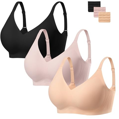 habibee Wireless Jelly Bra for Women Comfort Seamless Full Coverage Bras