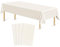 Bouiexye 4 Stück Einweg Tischdecken 137 x 274 cm Tischdecke aus Kunststoff Ivory Rechteckige Tischabdeckung Gartentischdecke für Gastronomie Party Hochzeiten Grillen Picknick