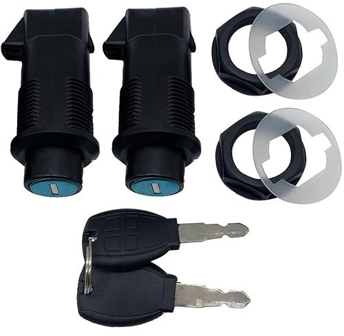 Juego de cerradura RS universal con 2 llaves para alforjas duras de motocicleta RS (negro), apto para Harley, Honda, Yamaha, Kawasaki, Suzuki, etc