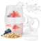 HOTUT Tazza Yogurt to Go, Porta Yogurt 360ml+310ml, 2 in1 Tazza Yogurt to Go, Riutilizzabile Tazza Yogurt e Cereali, Plastica Tazze Cereali, Porta Yogurt per Insalate Latte