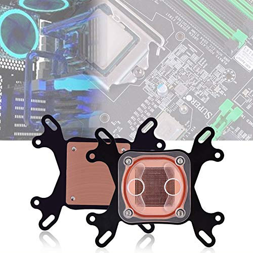 Am4 Blocco di raffreddamento ad acqua CPU, Computer PC CPU Blocco di raffreddamento liquido, raffreddamento liquido a blocco dell'acqua, base in rame da 50 mm per