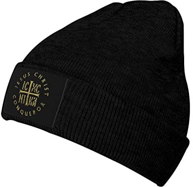 Thermo Strickmütze Icxc Nika Kreuz Orthodox Jesus Christus Winter Beanie Mütze Klassische Wintermützen Grobstrick Winter Hüte Für Skating Herren Skifahren