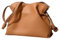 Yoolo Damen Multifunktionale Crossbody-Tasche mit Wolken-Kordelzug plissierte Eimertasche, Mode vielseitige Damen Ledertasche, Braun, Einheitsgröße