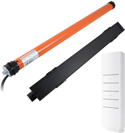 3T-MOTORS Funk-Rollladenmotor Set 3T35-13/12V + Solarpanel + HSZ1 (Zugkraft 13 Nm/40 kg) für 40 mm 8kant Rollladenwelle (SW40), mit mechanischen Endschaltern, Rollladenantrieb