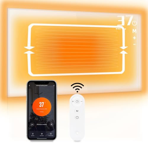 cliheet Calentador de Infrarrojos Radiador de calefacción eléctrico de Ahorro de energía - Calentador de Pared por Infrarrojos Calefacción de 600W Calentador eléctrico montado en el Techo