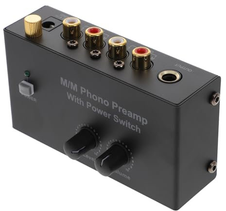 OSALADI Preamplificador Phono Mini para Tocadiscos Amplificador De Audio Estéreo Ruido Conversión De Señal De Línea Compatible Amplificadores De Potencia Acv