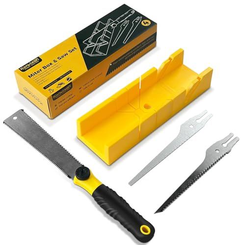 Konvixon 4PCS Miter Box and Saw Set for Daily Light-Duty Cutting Tasks Only