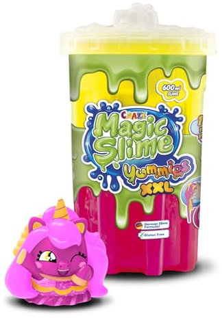 CRAZE Magic Slime - Yummies XL Unicake | Slime Infantil en Colores neón con Diferentes Personajes para chupar - Blandiblu en Lata de 600 ml, Colorido blandiblub Infantil sin residuos